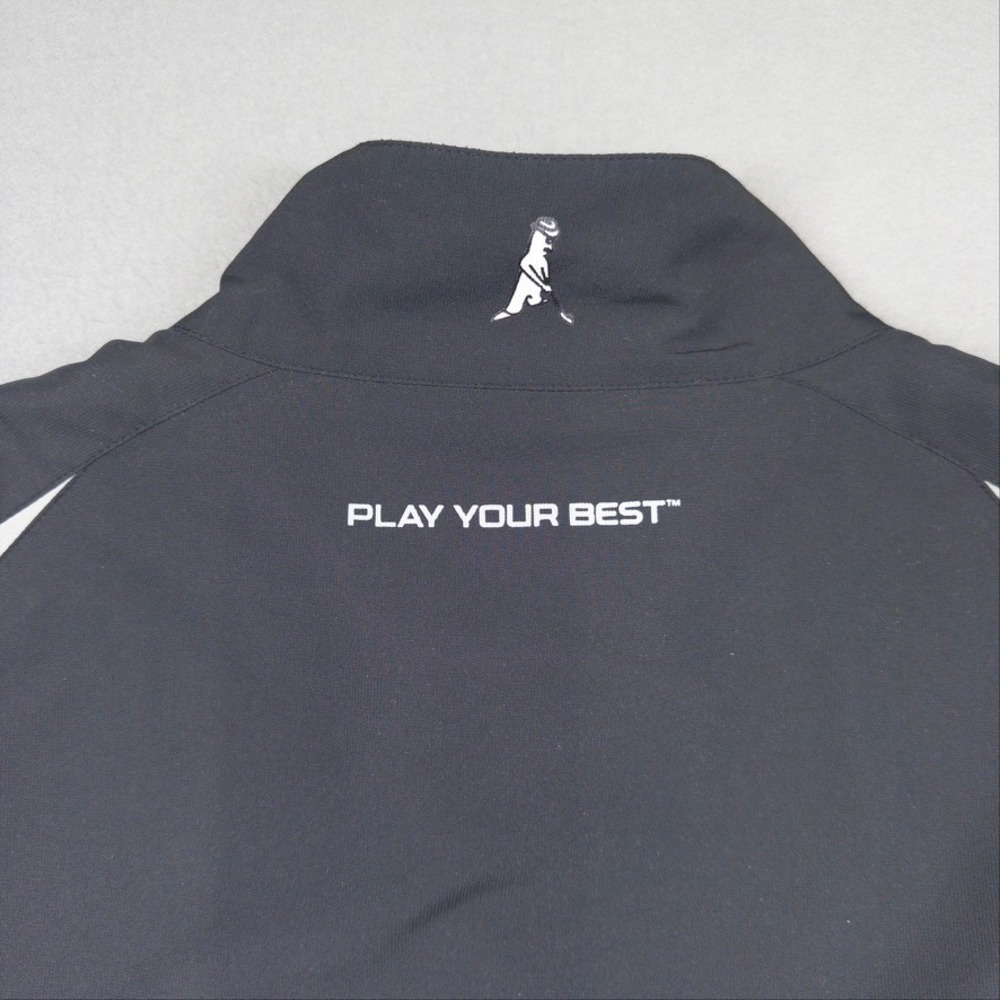 PING Grind Update Golf Windbreaker Mens L Charcoal Gray 1/4 Zip Windshirt Jacket - Picture 10 of 13